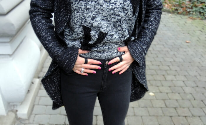 Outfit: Knit and Highwaist Jeans Fashionblog Zara Kationette OOTD Look Streetstyle