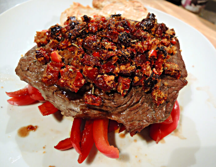 Recipe: Steak with Tomato Chili Crackling and Balsamic Peppers, Kationette, Foodblog, Fashionblog, Rezept