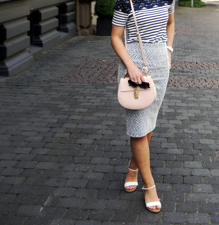 Outfit: Pencilskirt and Chloé Drew Bag Lookalike, Kationette, Modeblog, Fashionblog, Summer, Style, Streetstyle