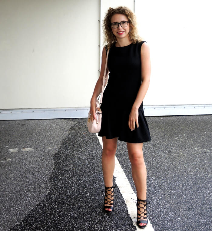 Outfit: Little Black Dress, Chloé Drew Bag Lookalike and Lace Up Heels, Kationette, Fashionblog, Modeblog, Style, Look