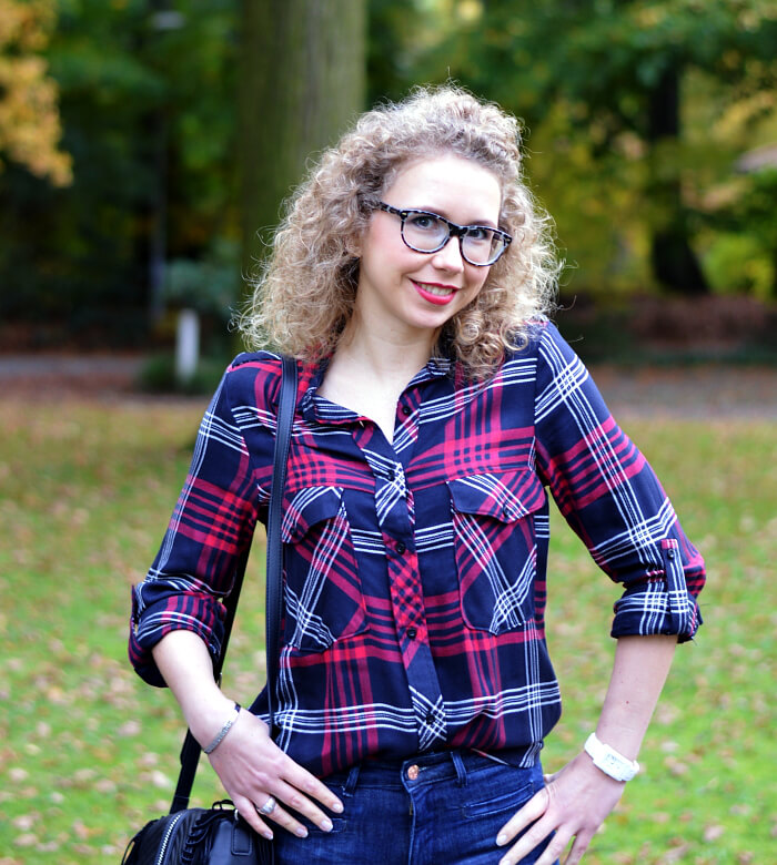 Outfit: Lumberjack shirt and flared jeans, Kationette, Fashionblog, Modeblog, Style, Streetstyle
