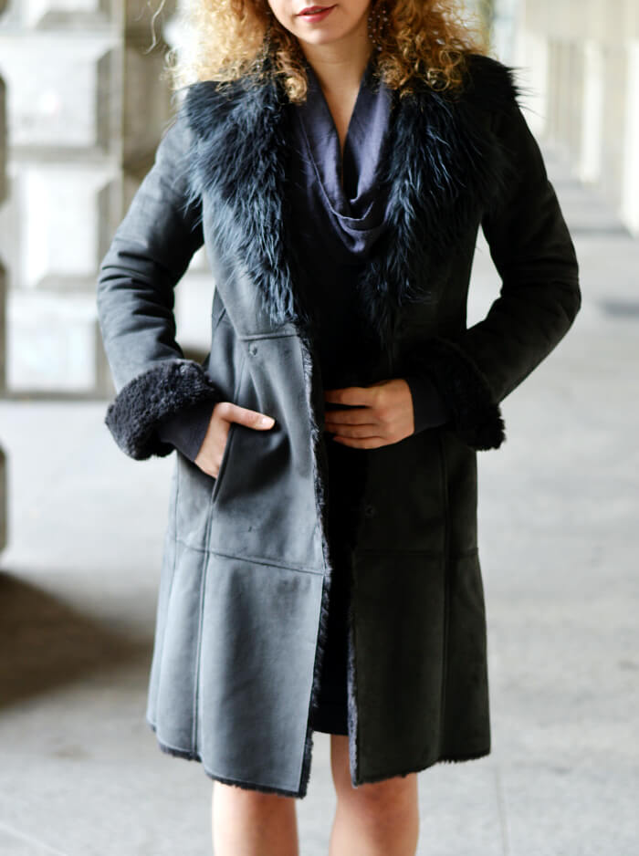 Outfit: All grey with new fake lambskin coat, Kationette, Streetstyle, Fashionblog, Modeblog