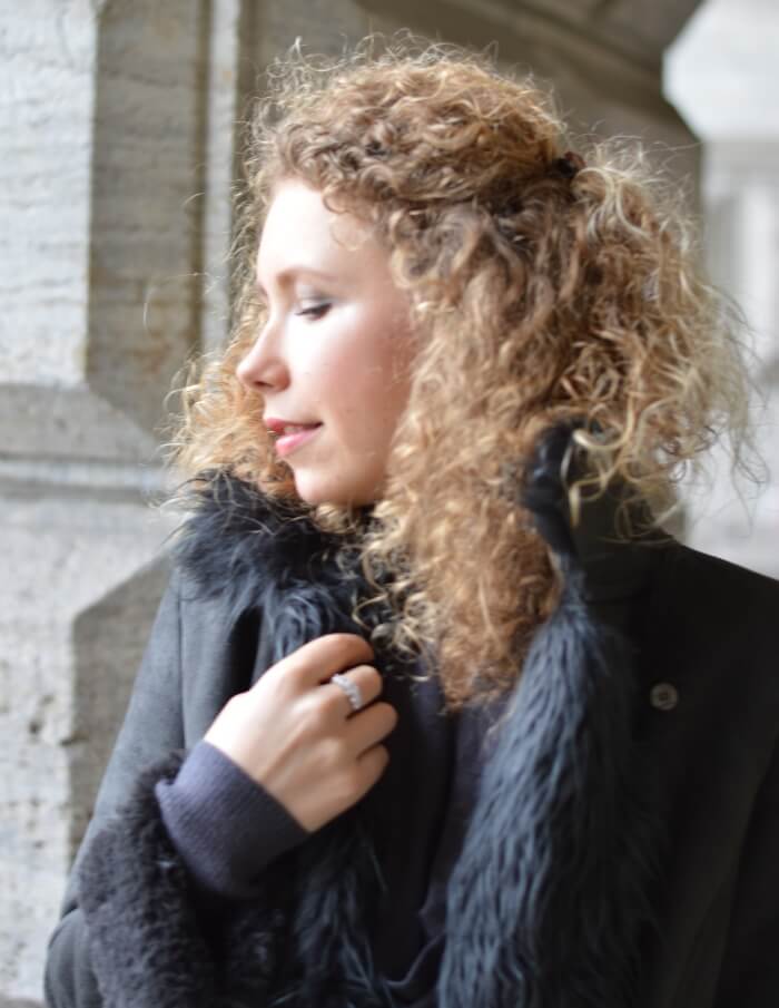 Outfit: All grey with new fake lambskin coat, Kationette, Streetstyle, Fashionblog, Modeblog