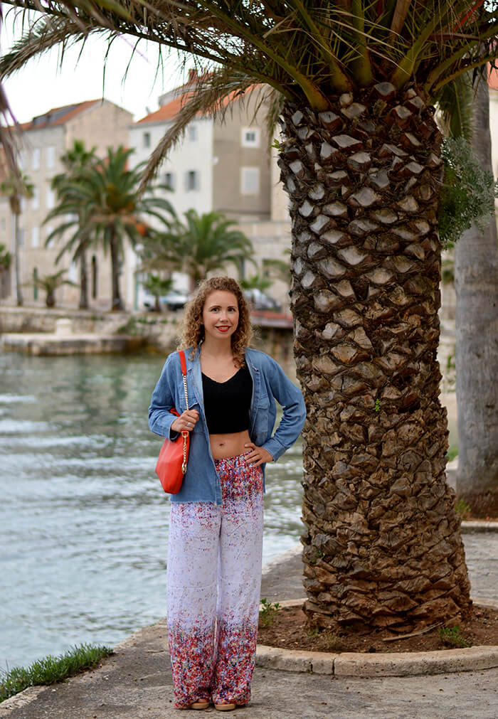 kationette-fashionblogOutfit-Palazzo-Pants-Bustier-Top-Denim-Michael-Kors-croatia-korcula