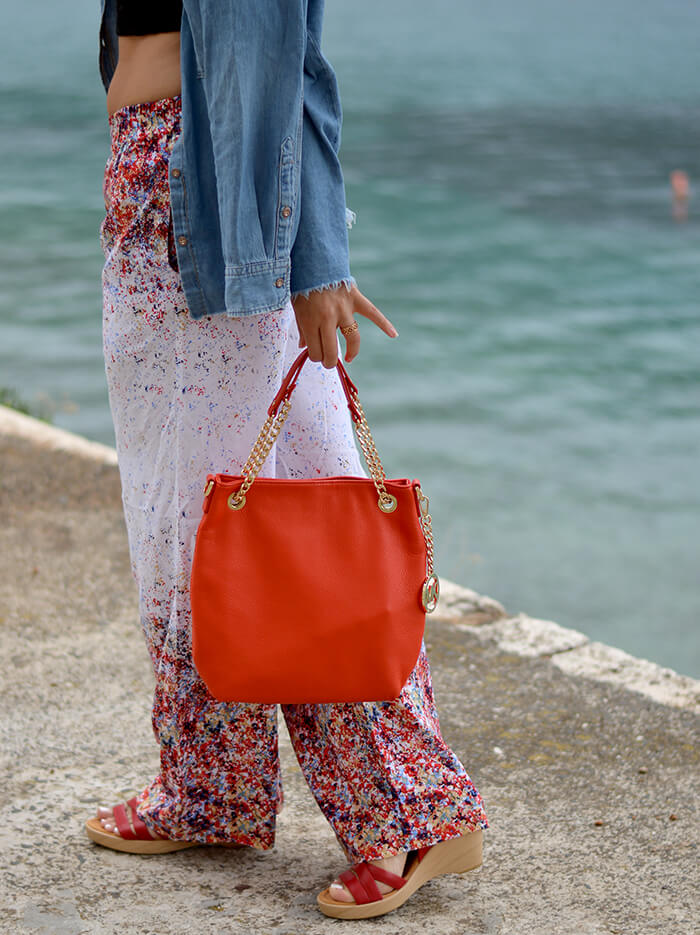 kationette-fashionblogOutfit-Palazzo-Pants-Bustier-Top-Denim-Michael-Kors-croatia-korcula