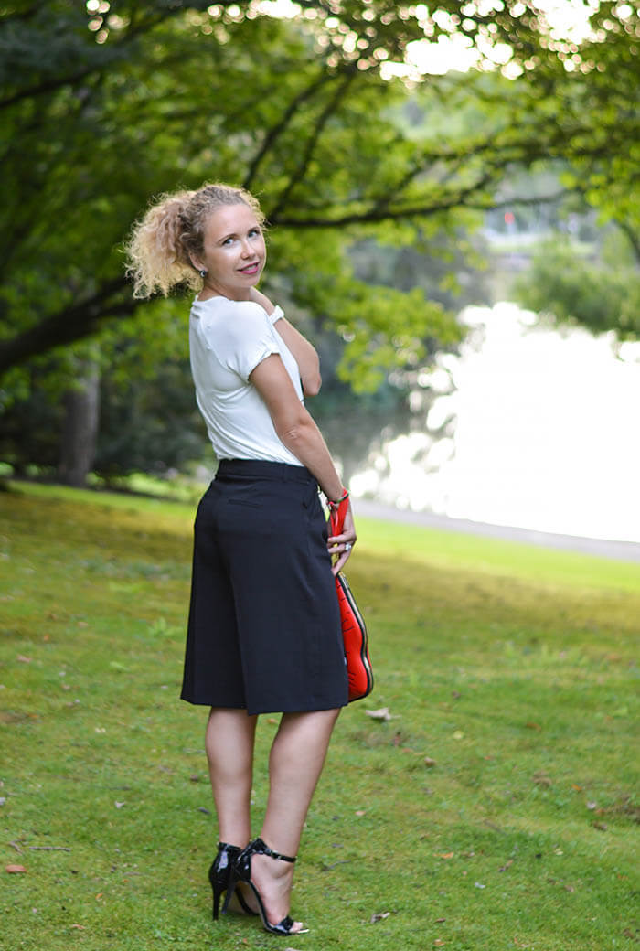 Outfit: Reserved Culottes, Kiss Bag from Skinnydip London and Paris Shirt