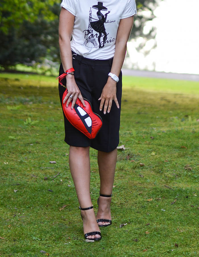 Outfit: Reserved Culottes, Kiss Bag from Skinnydip London and Paris Shirt