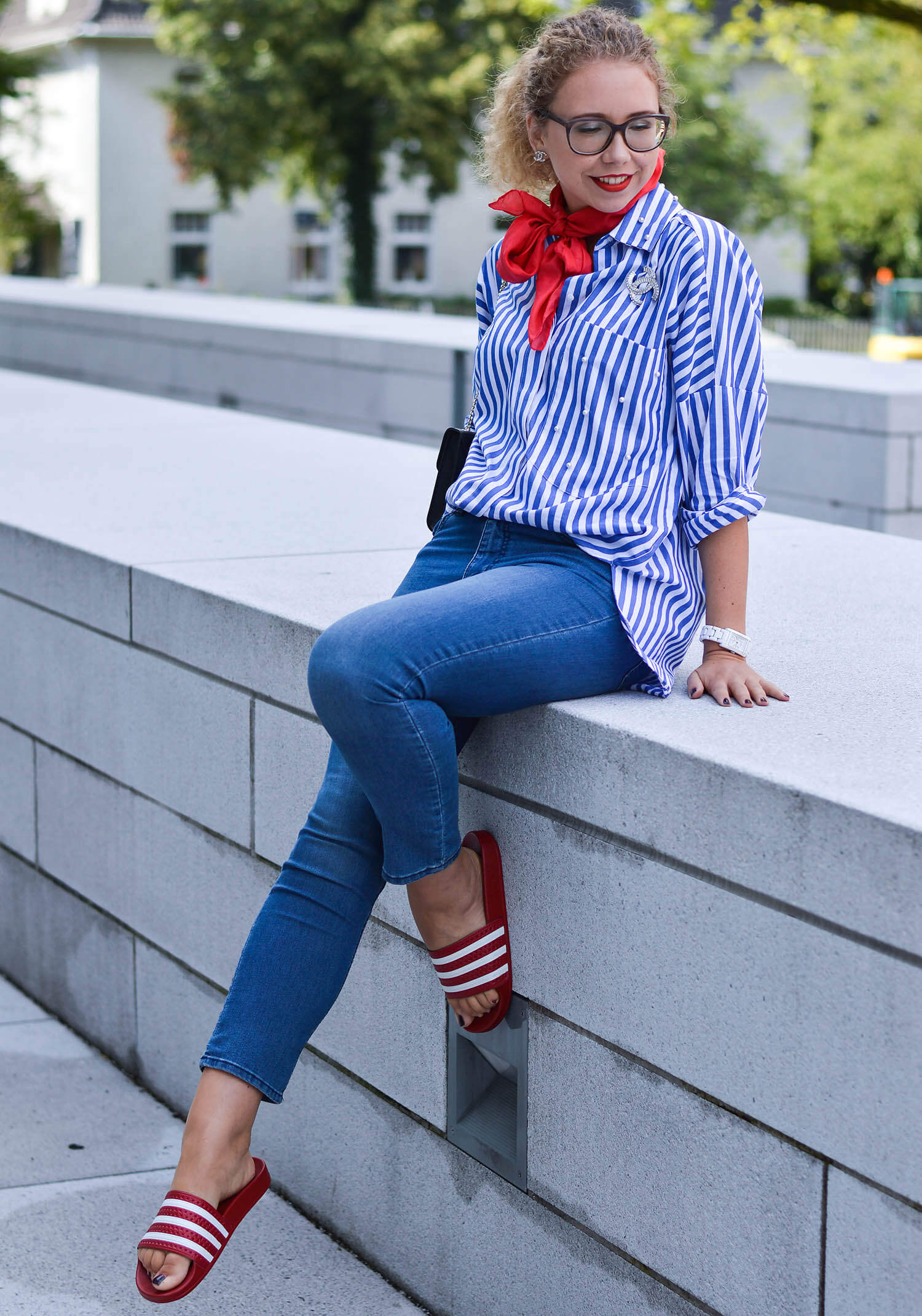 kationette-fashionblog-nrw-outfit-zara-Striped-blouse-Cropped-Jeans-Adiletten