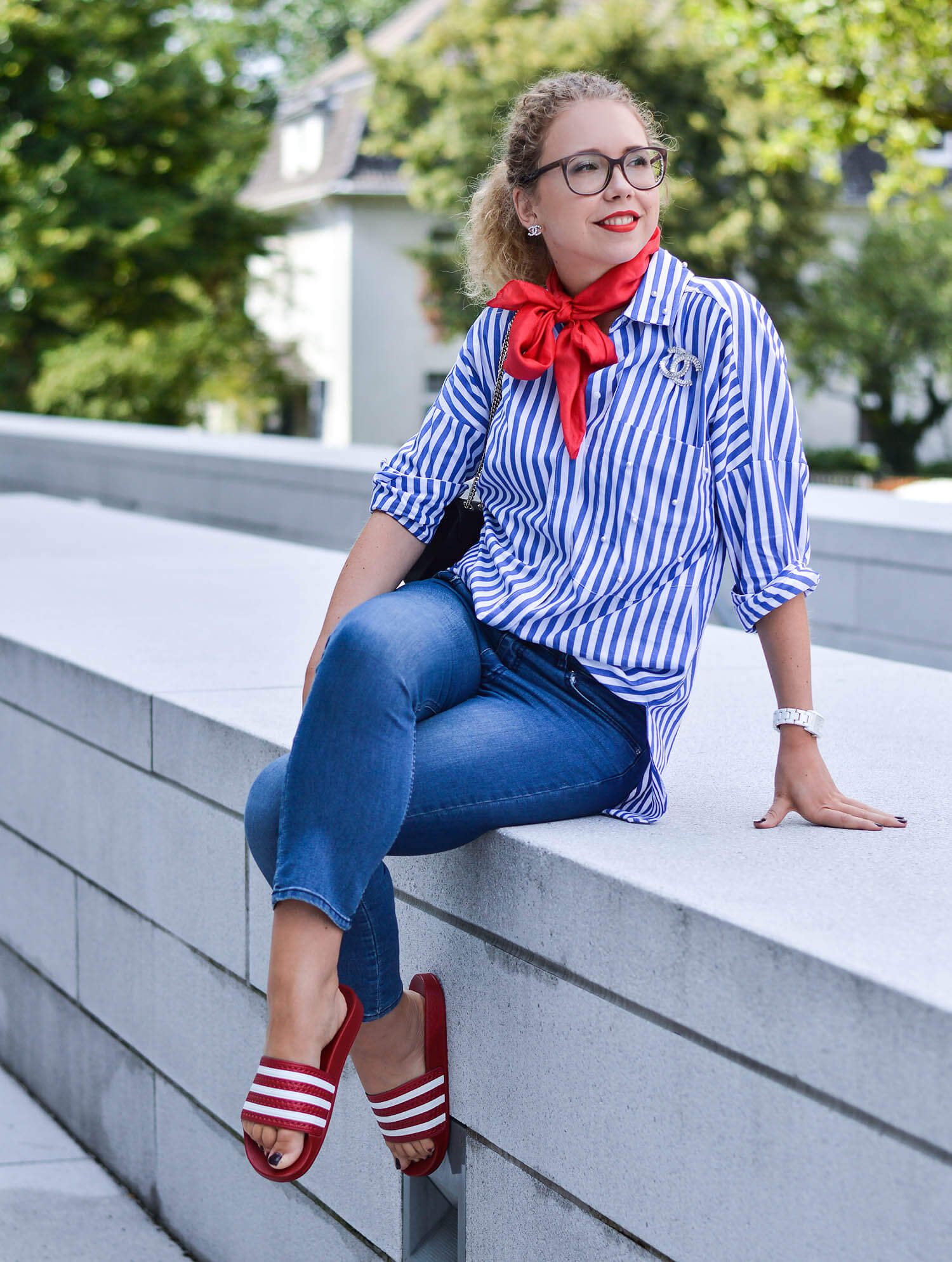 kationette-fashionblog-nrw-outfit-zara-Striped-blouse-Cropped-Jeans-Adiletten