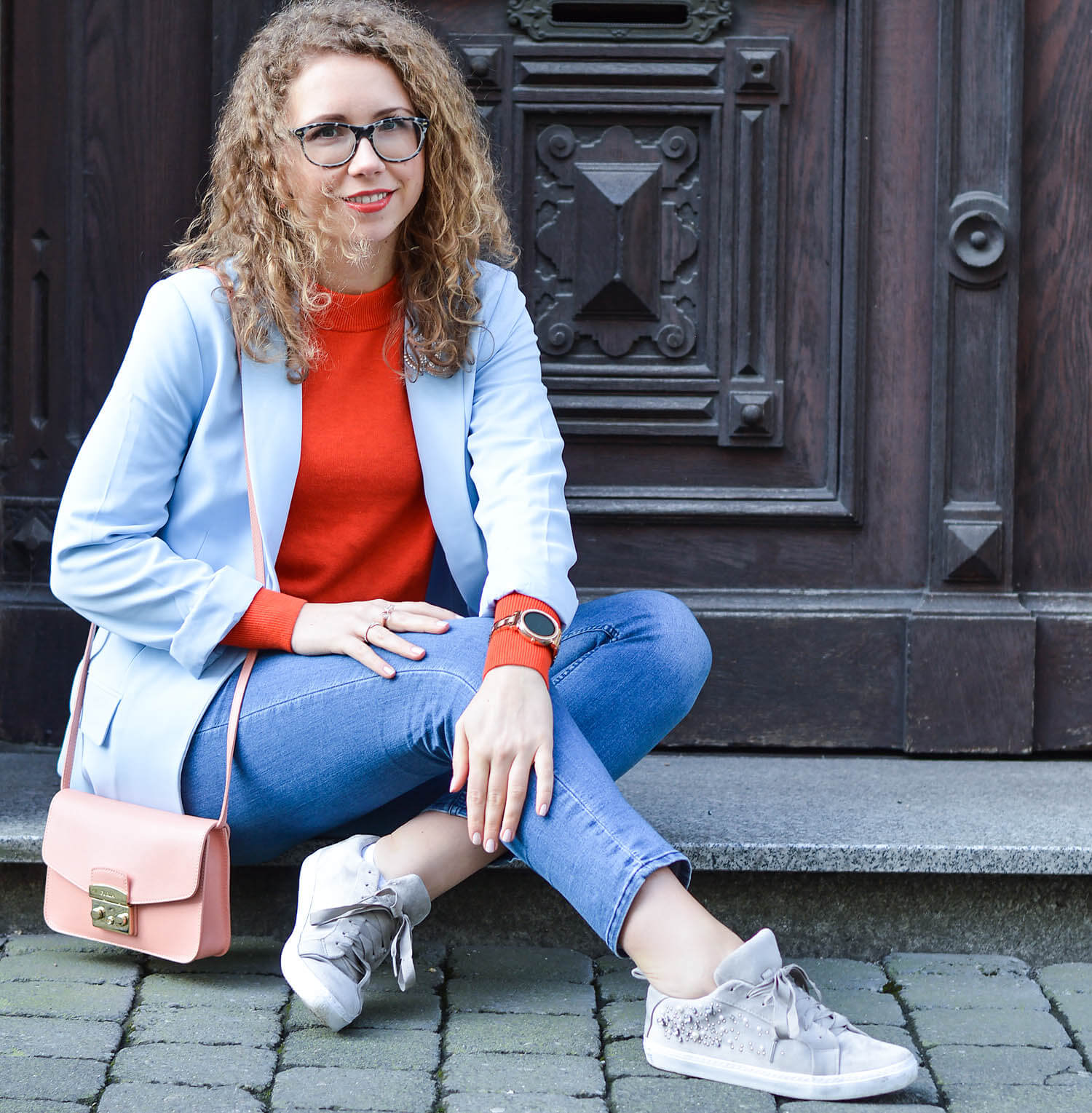 Outfit-Color-blocking-with-Pastel-Blue-and-Tangerine-kationette-fashionblogger-nrw
