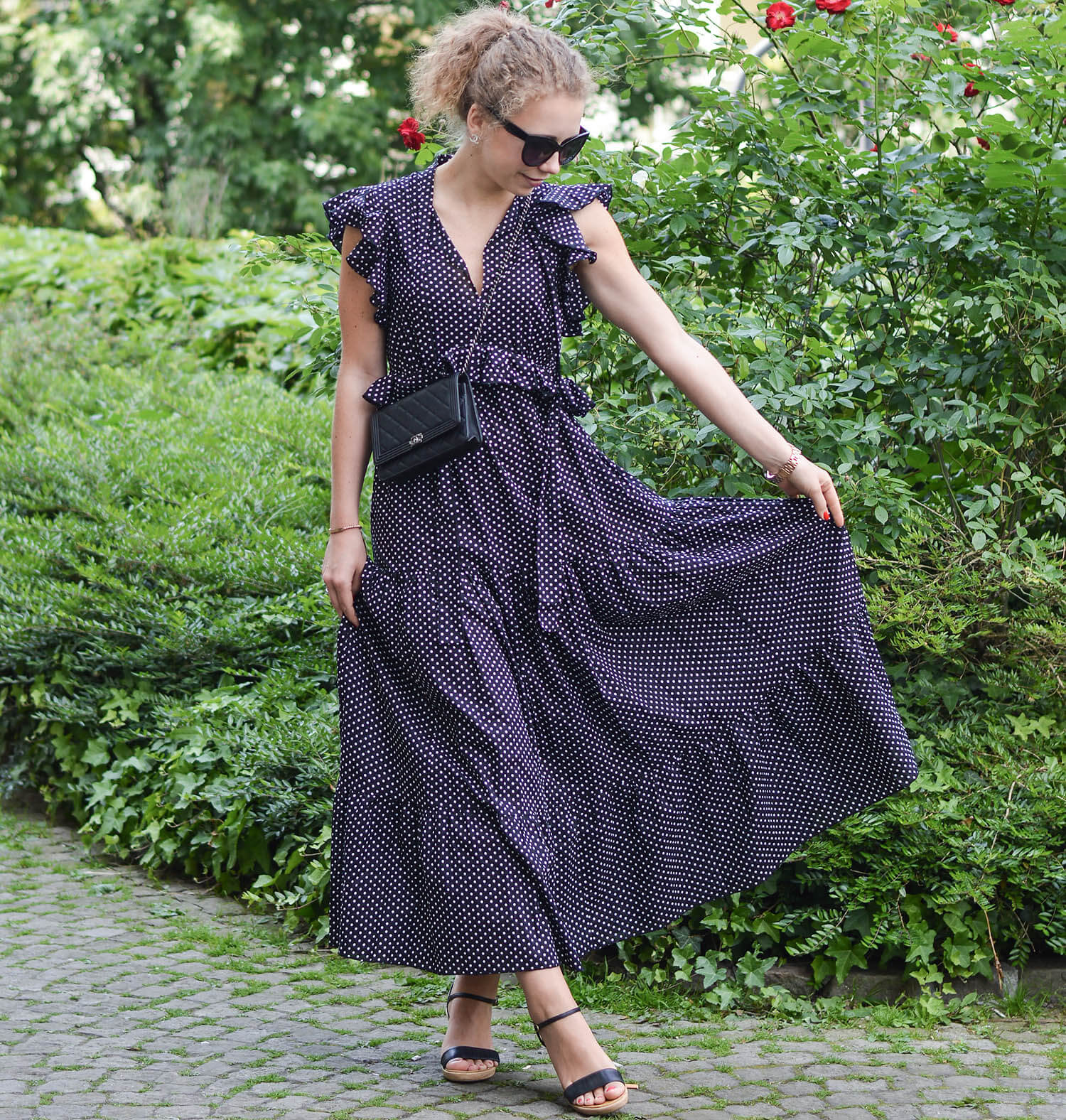 Polka-Dots-Maxidress-Summer-Outfit-Kationette-Fashionblogger-NRW