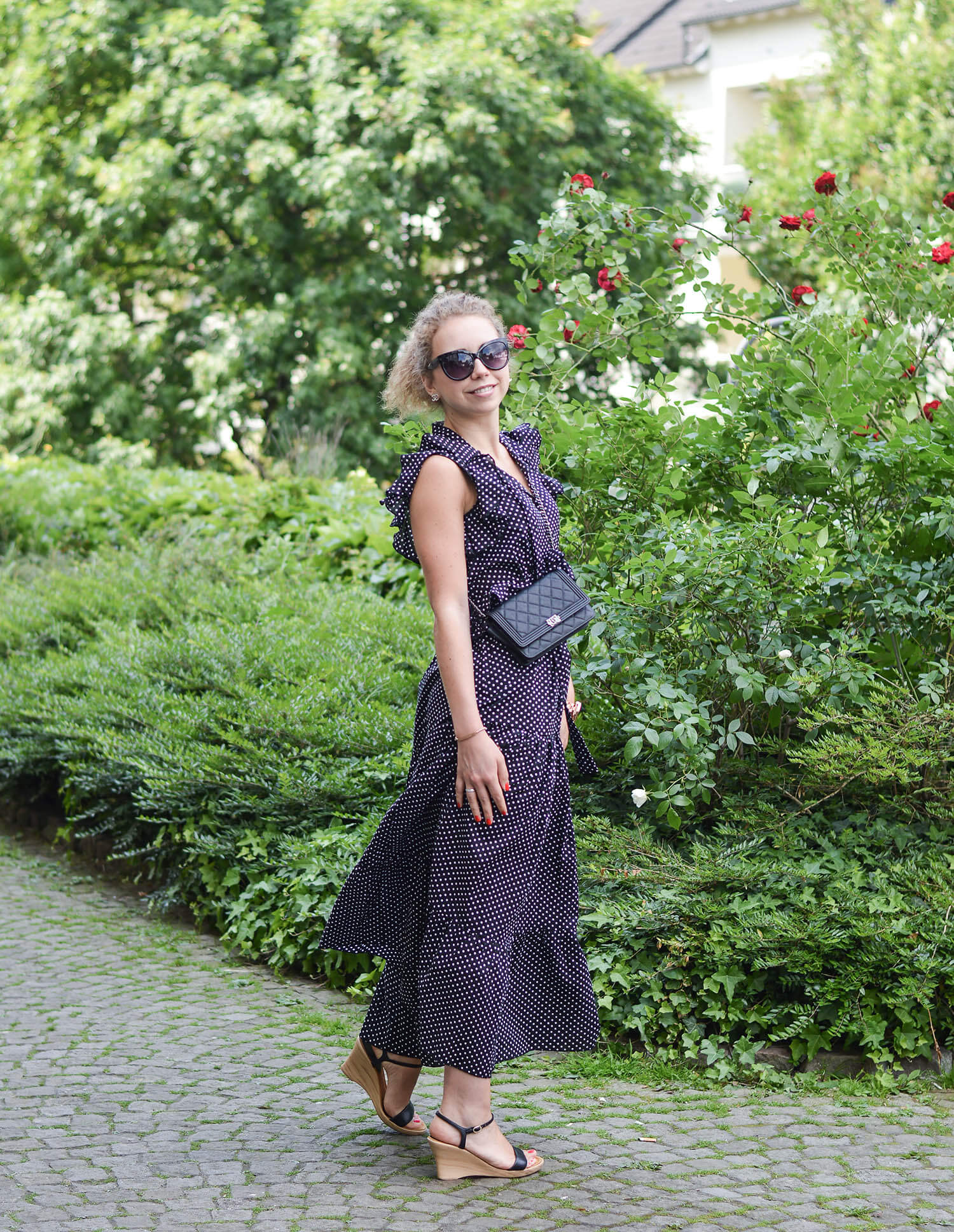 Polka-Dots-Maxidress-Summer-Outfit-Kationette-Fashionblogger-NRW