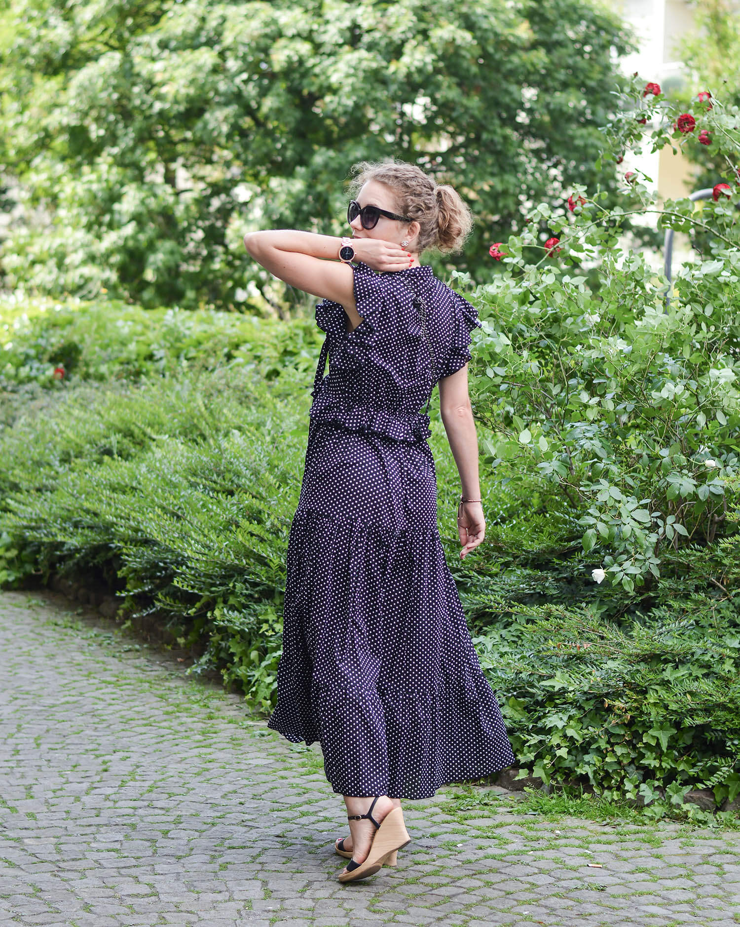 Polka-Dots-Maxidress-Summer-Outfit-Kationette-Fashionblogger-NRW