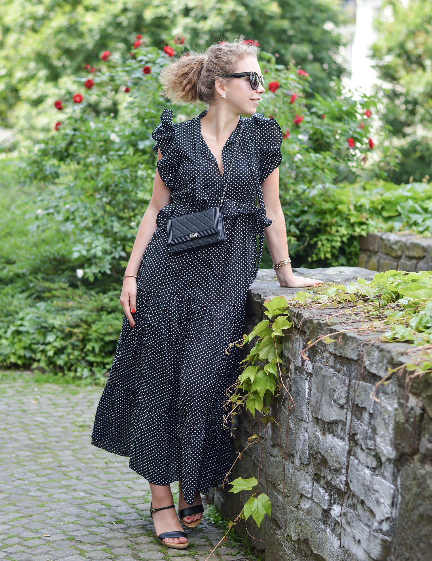 Polka-Dots-Maxidress-Summer-Outfit-Kationette-Fashionblogger-NRW