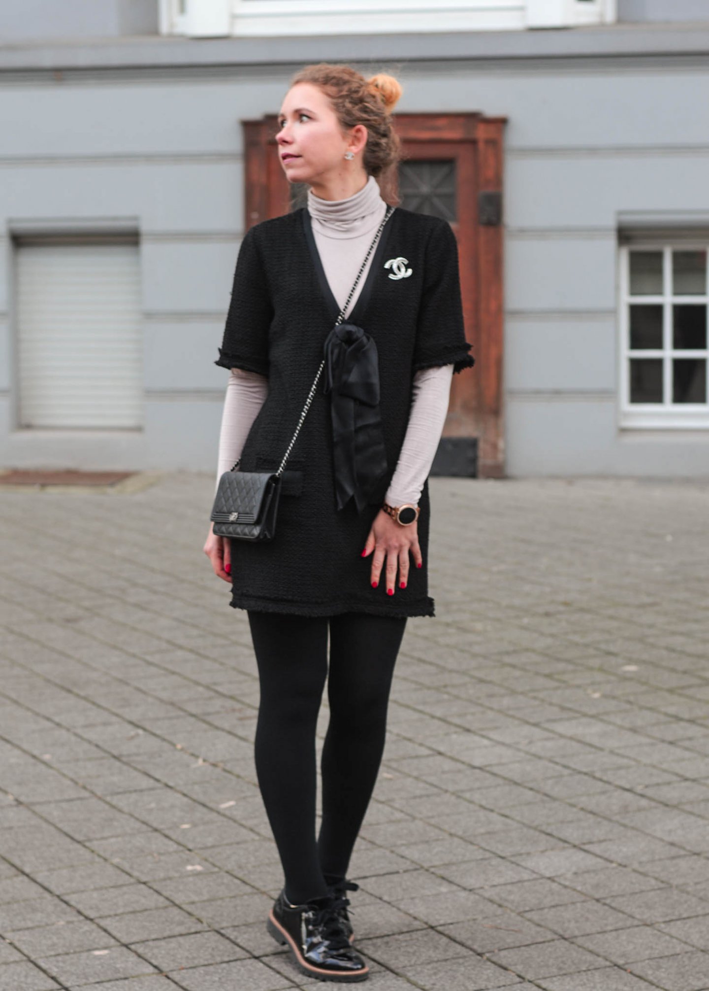 Tweed-Dress-Zara-Chanel-Accessoires-Kationette-Fashionblog-Germany