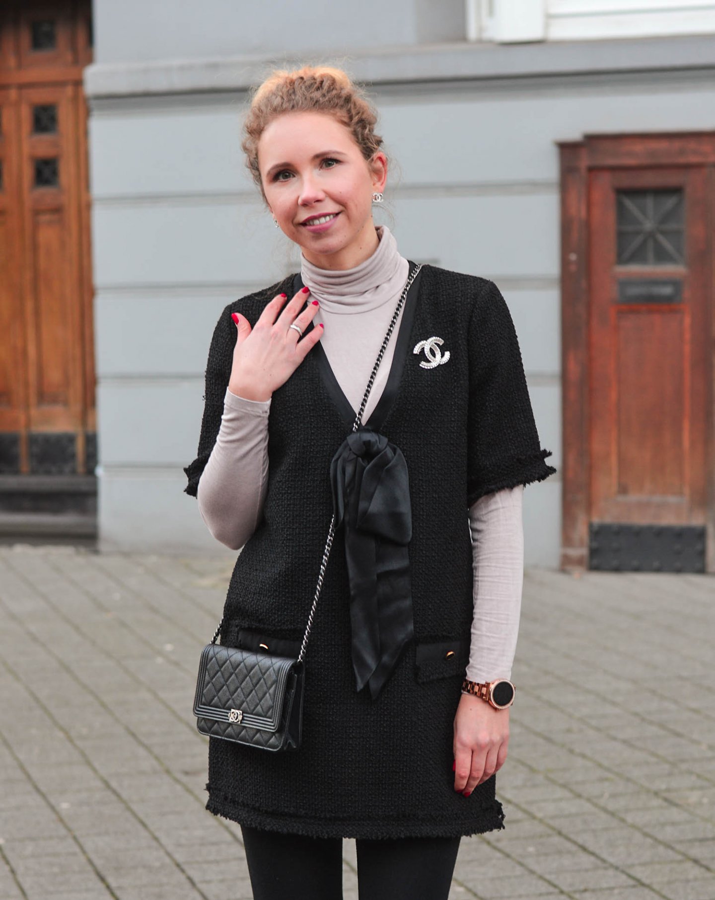 Tweed-Dress-Zara-Chanel-Accessoires-Kationette-Fashionblog-Germany