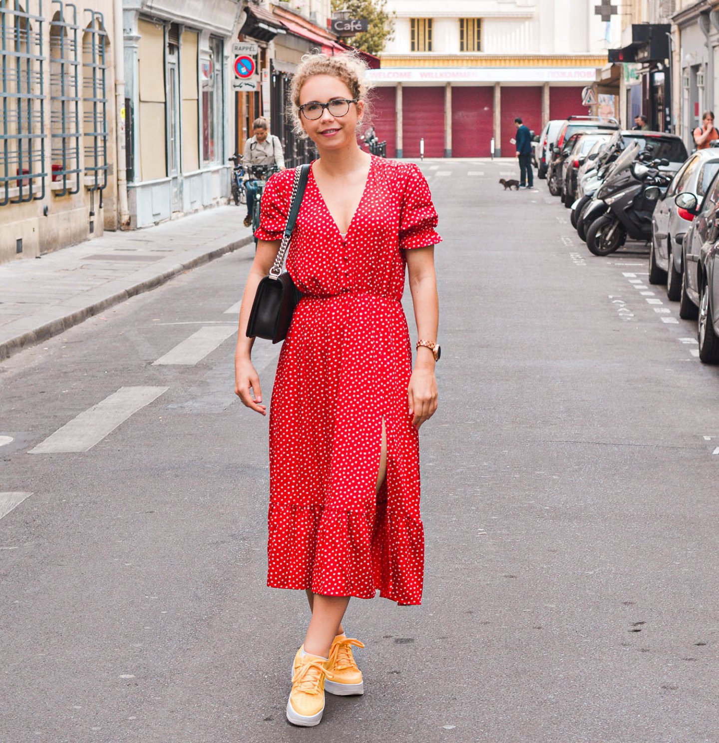 rotes midikleid sommertrend 2019