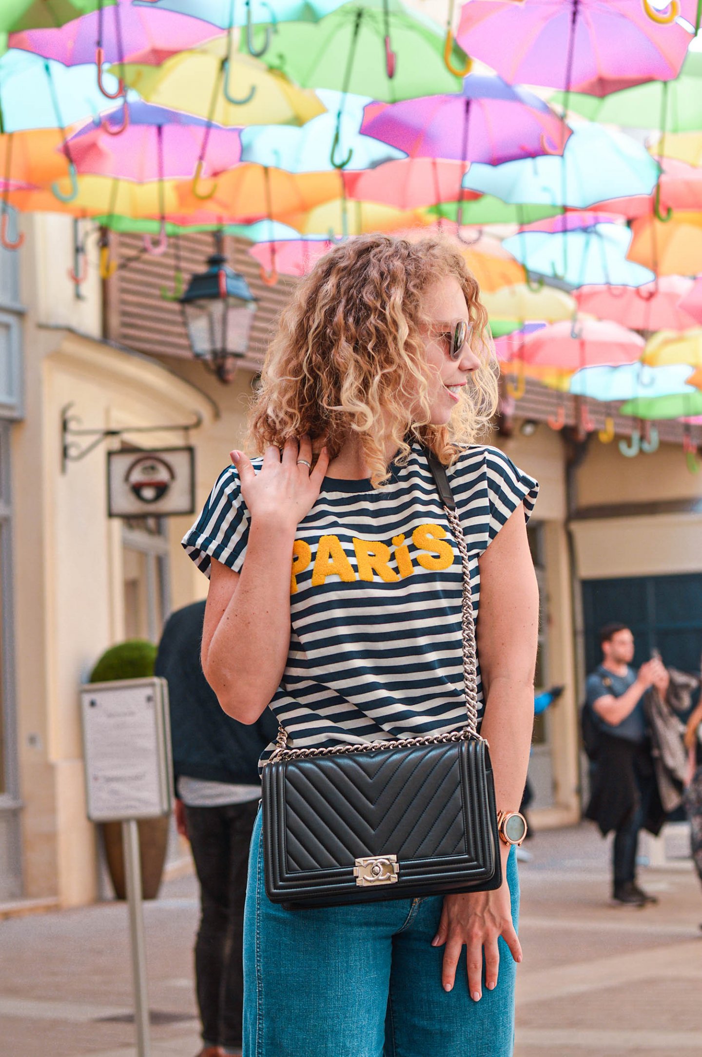 streifenshirt und Chanel boy bag - französischer look