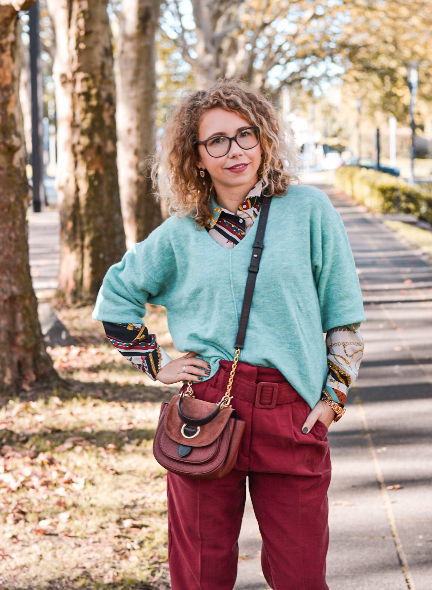 Herbsttrend 2019: Bundfaltenhose in Rostrot