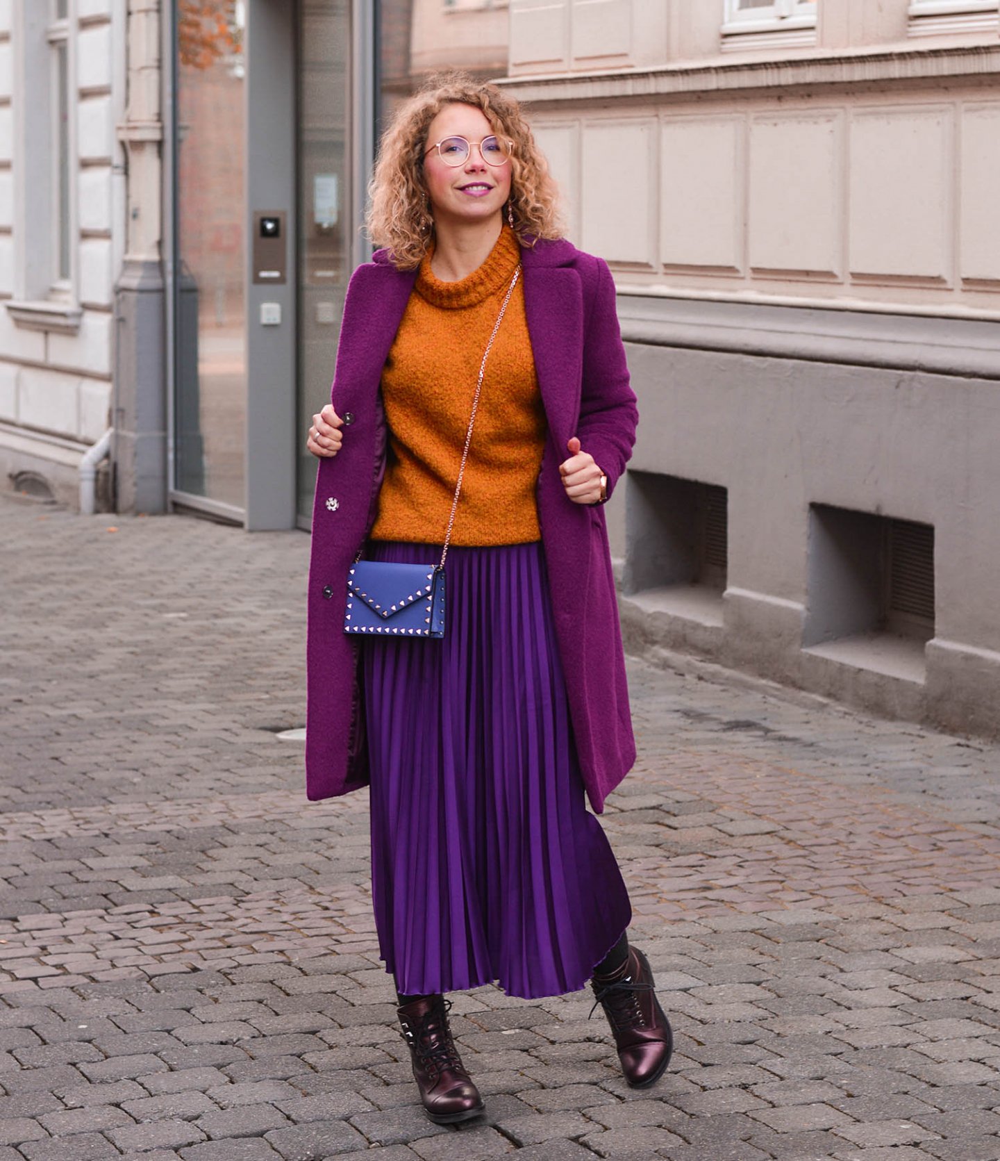 color-blocking winter outfit