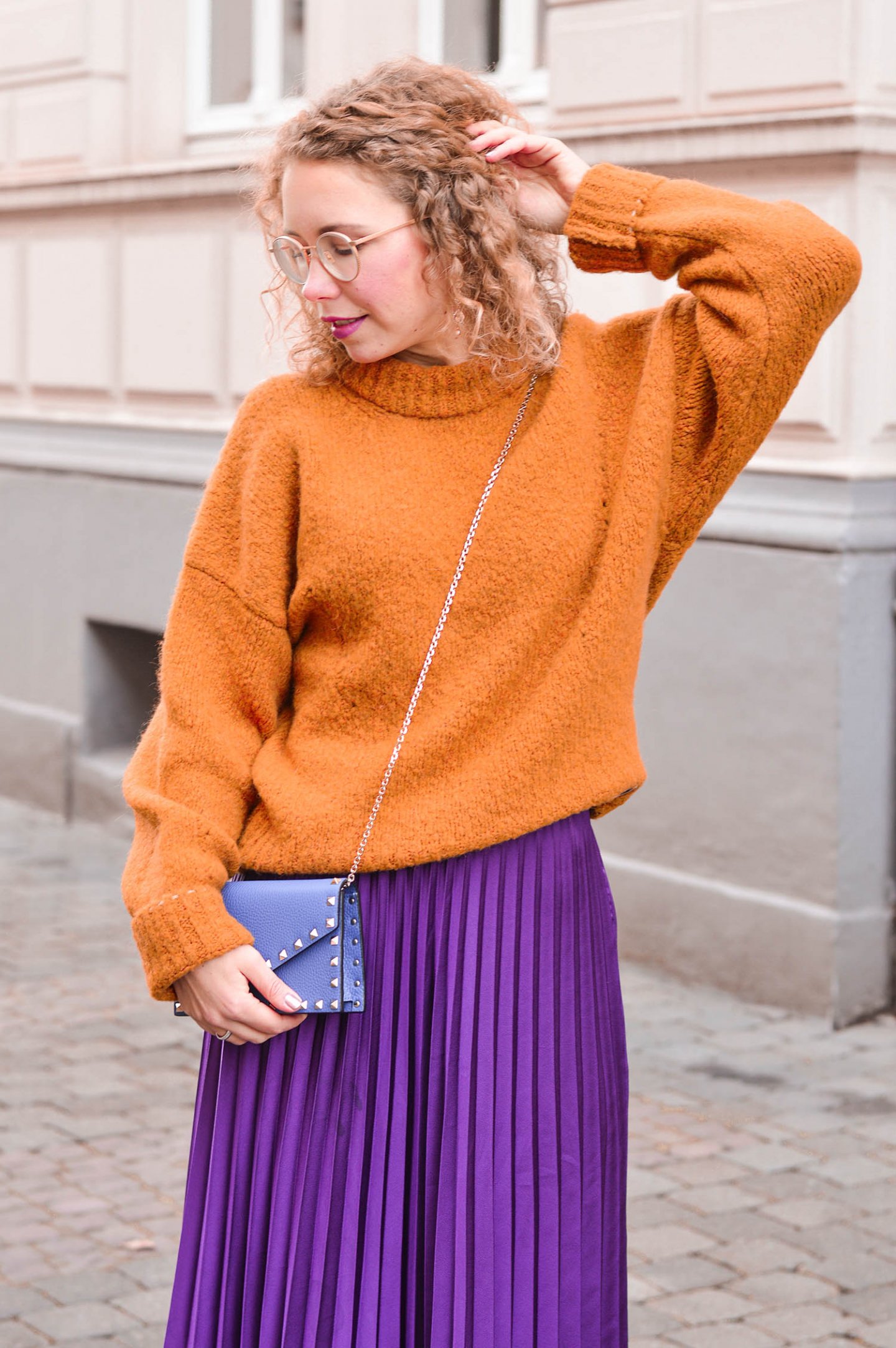 color-blocking winter outfit