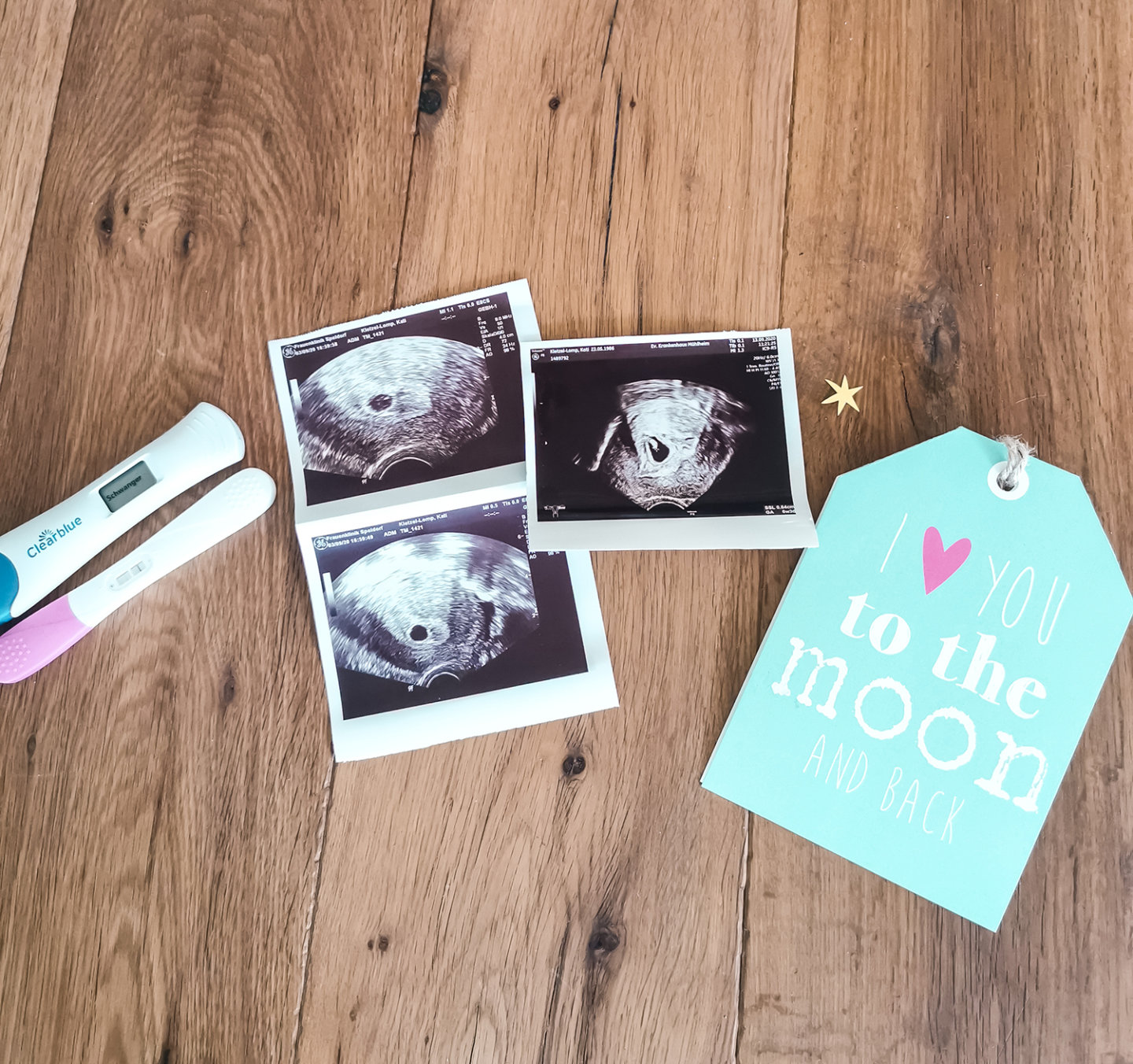 Fehlgeburt - Schwangerschaftstest und Ultraschallbilder